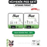 Nacario Sleepy Natural Hijyenik Ped Uzun 20'li Günlük Ped Uzun 32'li ve Rosıe