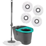 Nacario Smarter Otomatik Temizlik Seti 4 Mikrofiber Mop Paspas