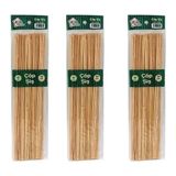 Nacario Smartizi 3 Paket Bambu Çöp Şiş Seti (40'lı x 3) - 25 cm Doğal Izgara ve Sunum Çubuğu