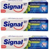 Nacario Smartizi Signal Çürüklere Karşı Nane Ferahlığı Diş Macunu (3 Adet x 100 Gr) - Günlük Ağız Bakımı ve Florürlü Koruma Seti