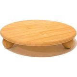 Nacario Smartizi Top Ayaklı Mini Bambu Sunumluk - 12 cm Yuvarlak Doğal Ahşap Stand - Kahve Yanı, Lokumluk, Mumluk ve Dekoratif Altlık