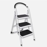 Nacario Stabilit Metal 3 Basamaklı Katlanabilir Ev - Ofis Tipi Oturaklı Merdiven 23X36X67 cm