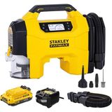 Nacario Stanley SXVI02001A 12VOLT/18VOLT 2AH Li-Ion Şarjlı 160 Psı Dijital Basınç Göstergeli Lastik & Yatak Şişirme Pompası + Araç Süpürgesi + LED Lamba
