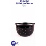 Nacario Star Emaye Yıldız Desenli Karıştırma Kabı 24CM - 4lt (Ocakta-Fırında Kullanılabilir)