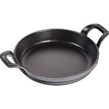 Nacario Staub Toz Istiflenebilir Fırın Kabı, Yuvarlak (16 Cm, 0,4 L Içerisinde Bulunan Mat Siyah Kaplı Tepsi Ile) Grafit Grisi