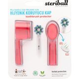 Nacario Sterıball Şarjlı ve Pilli Diş Fırçaları Için Hijyenik Diş Fırçası Koruma Kabı-2'li Kırmızı