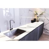 Nacario Stickerart Tezgah Üstü Fayans Kaplama Folyosu Mutfak Tezgahı Kaplama White Carrara Marble 70 cm x 5 Metre