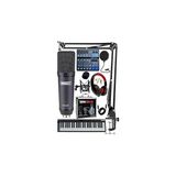Nacario Stüdyo Ekipmanları Midi Live Paket-5 Ses Kartlı Mikser Midi Klavye Cx2 Mikrofon Kulaklık