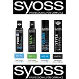 Nacario Syoss Pure Volume Saç Köpüğü 250ML, Max Hold Köpük 250ML, Volume Lift Sprey 400ML, Style Plex Sprey 400ML, Set
