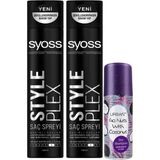 Nacario Syoss Style Plex Saç Spreyi 400 ml + Urban Go Nuts With Coconut Kuru Şampuan 75 ml Seti