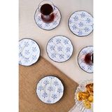 Nacario Tabakevi Tabak Evi Porselen Audrey Çay Tabak Takımı 12CM 6 Parça FLY6ÇTPRS1209