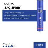 Nacario Taft Ultra Saç Spreyi 250 ml 24 Saat Kalıcı Tutuş Sağlayan Dayanıklı Formül