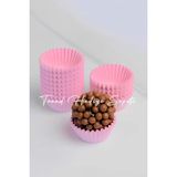 Nacario Takribi 200 Adet Mini Boy Pembe Truff Çikolata Kağıdı, Lokum Kağıdı, Muffin Kek Kalıbı 30X20 mm Doğum Günü Parti Dekorasyonu Için