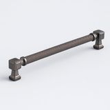 Nacario Talas Soft Füme 224 mm Tırtıklı Metal Kulp Kapak Kulpu Dayanıklı Kulpları Mobilya Çekmece Dolap