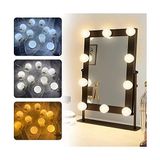 Nacario Technosmart 10LEDLI Usbli Makyaj Aynası Lambası Hollywood Tarz Dekorasyon Aydınlatma Banyo Ciltbakım