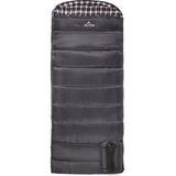 Nacario Teton Sports Fahrenheit Standart Uyku Tulumu; Aile Kampı Için Harika, Gri Pamuk Astar, 203 cm x 83 Cm, Normal / 0F/-18C Sol Fermuar