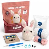 Nacario The Gookie Amigurumi Tavşan Örgü Seti, Başlangıç Seviyesi, Beyaz Pamuklu Iplik, Video Eğitimli, Tığ ve Iğne Dahil, El Yapımı Oyuncak