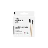 Nacario The Humble Co. - Humble Brush Cotton Swabs - Black, Bambu Kulak Çubuğu Siyah, Çevre Dostu Pamuklu Kulak Çubukları, Plastik Içermeyen Ambalaj, Doğal Renkli Pamuktan Kulak Çubukları