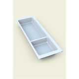 Nacario Tify Mutfak Çekmece Içi Modüler Iki Bölmeli Kaşıklık, Beyaz 16CMX48CM(BOYDAN 4cm Kesilebilir)