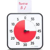 Nacario Tıme Tımer Orijinal Medium 19X19CM - 60 Dakika Görsel Analog Zamanlayıcı Saat - Isteğe Bağlı Akustik Alarm (Ses Kontrolü) Yüksek Sesli Tıklama Yok; Zaman Yönetimi Cihazı (Siyah)