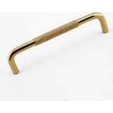 Nacario Tırtıklı Altın Gold Metal Kulp 128 mm 12.8 cm Mobilya Çekmece Dolap Dolabı Modern Kapak Kulpları