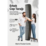 Nacario Transformacion 12 cm Erkek Cep Tarağı Isıya ve Kırılmaya Dayanıklı Ince Dişli Saç Sakal Tarağı 722212