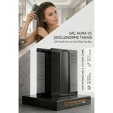 Nacario Transformacion Çift Taraflı Ince ve Kalın Dişli Saç Açma ve Şekillendirme Tarağı, Abs Plastik, Cep Boy 10X8 cm 723271
