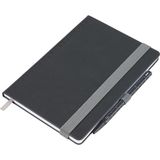 Nacario Troıka Original A5 Not Defteri, Tükenmez Kalem Dahil, Elastik Bant, Kalem Halkası, Kitap Ayracı, Toplantılar, Yapılacaklar, Günlük Için, Fsc Kağıt, Suni Deri, Metal, Siyah