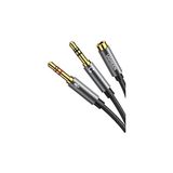 Nacario Ugreen 3.5mm Ses-Mikrofon Birleştirici Y Kulaklık Kablosu Siyah