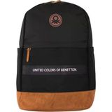 Nacario United Colors Of Benetton Üç Bölmeli Retro Erkek Çocuk Sırt Çantası - Siyah - Günlük Okul Seyahat