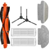Nacario Vacuum Mop Pro-Vacuum Mop P STYTJ02YM Model Uyumlu Hepa Filtre,fırça,mop Paspas Yedek Parça Yenileme Seti-Siyah 7 Parça