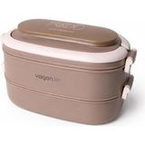 Nacario Vagonlife 2 Katlı Bento Lunch Box 1140 ml Paslanmaz Çelik Sefer Tası Sızdırmaz Yemek Kabı Çorba Kaseli Termal Yemek Taşıma Kabı Okul Ofis