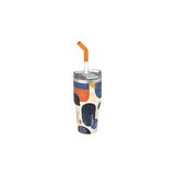 Nacario Vagonlife 590ML Desenli Pipetli/pipetsiz Çift Kullanım Tumbler Kahve Bardağı/mug Paslanmaz Çelik Termos (Rainforest)