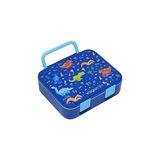 Nacario Vagonlife Bento 1000ML Lunchbox Tek Katlı 3 Bölmeli Kulplu Abs Plastik Çocuk Sefer Tası Yemek Kutusu (Lacivert)
