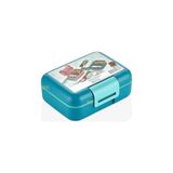 Nacario Vagonlife Bento 1600ML Lunchbox Tek Katlı 2 Bölmeli Pp Plastik Sefer Tası Yemek Kutusu Turkuaz