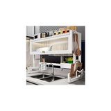 Nacario Valkyrie Evye Üstü Bulaşık Kurutmalık 105X30X80 cm Beyaz Çok Amaçlı Mutfak Organizer Raf Beyaz