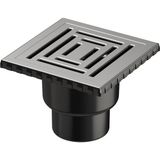 Nacario Vitra V-Flow Kare 5608285 Duş Kanalı, Alttan Çıkışlı, 15X15 Cm, Dk 800 Kapak, Mat Krom