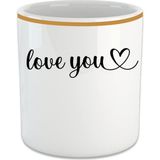 Nacario Vıvas Love You Espresso, Double Türk Kahvesi Fincanı - Kulpsuz Bardak
