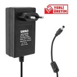 Nacario Weko 24 Volt 1.5 Amper 36 Watt Plastik Kasa Priz Tipi Adaptör (5.5X2.5 Uçlu)