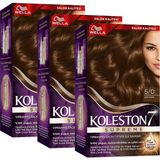Nacario Wella Koleston Supreme Saç Boyası 5/0 Açık Kahve X3'li Set