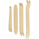 Nacario Wonkey - 4 Parça Oto Teyp Trim Sökme Aparatı Seti – Kapı Paneli, Torpido, Döşeme & Klips Sökücü Plastik Levye Seti – Çizmez Plastik Profesyonel Araç Içi Sökme Aleti