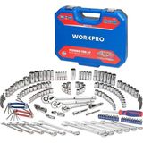 Nacario Workpro WP202530 1/4'’ 3/8’’ 1/2'’ Metrik/inç 164 Parça Cr-V Ağır Hizmet Lokma ve Kombine Anahtar Takımı