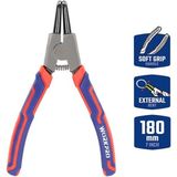 Nacario Workpro WP231151 180MM Cr-V Eğri Uçlu Yaylı Profesyonel Dış Segman Pensesi, Kauçuk Saplı