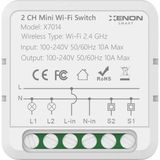 Nacario Xenon Smart Ikili Wi-Fi Akıllı Anahtar (16A 220V Röle) Iki Yönlü Işık Şalteri Röle Modülü Mobil Uygulama Denetimli Tuya Uyumlu Google Home/alexa Destekli Switch X7014