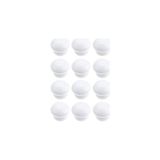 Nacario Xspring Dolap Kulpu, 12 Adet Çekmece Kulpu, Komodin Kulpları, Yuvarlak Ahşap Dolap Kulpları, Çekmece Kolları Için 4×22MM Vidalı, Beyaz Renkli Dekoratif Mobilya Aksesuarı