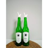 Nacario Yağdanlık 2 Adet Cam Şişe Yağlık Sirkelik 750 ml Yeşil Cam