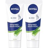 Nacario Yatıştırıcı El Bakım Kremi Aloe Vera 75ML, Nemlendirici, Yumuşak Cilt, Hızlı Emilir, X2 Adet