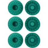 Nacario Yeşil, Silikon Mini Kek ve Muffin Kalıbı, 7x3 Cm, Bpa Içermez, Fırında Kullanılır, Makinede Yıkanabilir, 6 Adet