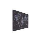 Nacario Zerfa Dünya Haritası Ekstra Büyük Genişletilmiş Kaymaz Kauçuk Oyun Mouse Pad & Klavye Masa Mat Bilgisayar Aptop Için (900 mm x 400 mm x 2 Mm) L ZMP253 Siyah (Dünya Haritası, 90 x 40 Cm)