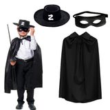 Nacario Zorro Pelerin Şapkası Ve Maske Seti Çocuk Boy
